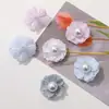 Super fada chiffon florzinha branca renda de malha pérola flor renda flor DIY feito à mão all-match grampo de cabelo acessórios de cabelo acessórios de vestuário atacado