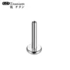 Aleación de Titanio F136 Base para Stud de Hueso de Oreja con Rosca Interna y Diente Largo Base Plana para Stud de Labio de Titanio G23 Accesorios para Piercing de Barra Plana