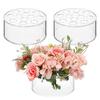 Jarrón Acrílico Personalizado para Mesa de Boda en Casa Caja de Flores Redonda Transparente de 12 Orificios Jarrón de Cristal para Arreglo Floral del Día de la Madre