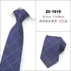 Gravata Risca Azul Masculina Social de Negócios 8cm Casamento Noivo Mão Masculina Larga Preta Trabalho Profissional Tendência