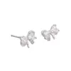 Pendientes de Lazo de Nuevo Estilo con Diamantes Brillantes, Versátiles para el Uso Diario, Gama Alta, Compactos, Diseño de Nicho, Joyería para Orejas para Mujeres