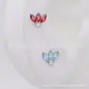 Pendientes de Titanio F136 Completamente Diamantados Marquise Pendientes de Circonita Aleación de Titanio G23 Joyería para Piercings Clavos para Hueso de la Oreja Clavos Cocleares Transfronterizo