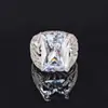 Anillo de Boda de Lujo Seiko con Anillo de Circonita Cuadrada Grande Anillo de Compromiso de Diamante Brillante Creativo Accesorios R7709