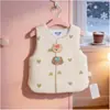 25 Chaleco Acolchado Nuevo para Bebé Otoño/Invierno Chaleco de Algodón con Bordado de Dibujos Animados 3D Chaleco de Otoño/Invierno para Bebé para Ropa Exterior