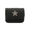 2025 Nuevo Bolso Bandolera de Moda de Color Puro con Bordado, Acolchado de Estrella, Bolso Cuadrado Pequeño con Textura, Mini Bolso de Hombro con Cadena