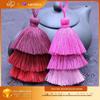 Fábrica direta cor mista três camadas borla acessórios poliéster algodão tassel pingente pendurado borla sacos de roupa joias artesanais