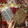 Laço de Natal para fabricante 5,5cm12 laços vermelhos dourado e prateado tecido vermelho pingente de decoração para árvore de Natal