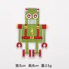 Parches Termoadhesivos con Logo Bordado por Computadora en Forma de Robot para Ropa, Bolsas y Accesorios, Parches Bordados, Etiquetas Decorativas al por Mayor