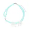 Collar de Perlas de Vidrio Imitación Flor Doble Capa Super Hada Fresco Pequeño Nicho Elegante Gama Alta para Mujer