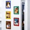 Marco de Fotos Acrílico Transparente Doble Cara Imán Magnético para Nevera Marco de Exhibición de Fotos Polaroid con Forma de Abanico Ondulado