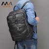 Mochila de Cuero Genuino para Hombre de Gran Capacidad Nivel Alto Simple Ligera Bolsa de Viaje Mochila Casual de Negocios Viaje Computadora Libro