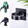 Soporte para secador de pelo sin taladro, Soporte de pie para secador de pelo eléctrico, Estante de almacenamiento para secador de pelo de baño, Soporte de pared