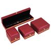 Caja de Joyería Personalizada con Borde Dorado de Corona Caja Creativa para Anillos Caja para Collar Caja para Pulsera Caja de Embalaje de Joyería de Cuero PU