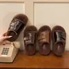Sandálias slip-on minimalistas estilo coreano com sola grossa, aumento de 7cm de altura para mulheres, novas pantufas casuais de algodão com velcro outono/inverno 2026 para mulheres
