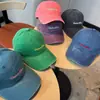 Gorra de béisbol verde de algodón lavado con estampado de letras estilo coreano 2026, unisex, versátil, adelgazante, gorra tipo visera para protección solar en todas las estaciones