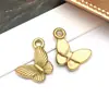 Aço Inoxidável Inseto Abelha Borboleta DIY Acessórios de Joia Colar Brincos Chaveiro Pingente Galvanizado a Vácuo Charme