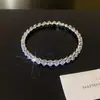 Pulseira de abertura redonda com zircônia europeia e americana, pulseira de luxo leve, sensação de alta qualidade, pulseira da moda, trabalho pesado, personalidade, joia de mão para mulheres, atacado