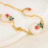 Pulsera Guochao imitación jade Hetian estilo antiguo nube auspiciosa dorada diseño palaciego estilo antiguo de alto sentido elegante pulsera con hebilla de seguridad