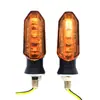 Europa y Estados Unidos tiburón amarillo pequeño 3 LED brillante tiburón negro pequeño señal de giro para motocicleta E1 para Honda Suzuki Kawasaki Yamaha
