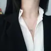 Collar Personalizado de Plata de Ley S925 con Corona Retro y Cruz Estilo Ins Estilo K Nicho Joyería Elegante Cadena para Clavícula para Mujeres