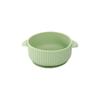 Tazón Binar de Silicona para Bebé Tazón para Comida de Bebé Juego de Vajilla de Cuchara y Tenedor de Metal con Ventosa Tazón de Silicona Resistente a Caídas para Niños