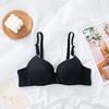 La nueva ropa interior femenina de comercio exterior transfronterizo tiene un anillo de acero, copa gruesa, sujetador ajustable fruncido, accesorio para pechos grandes y pequeños.