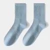 Calcetines de media pantorrilla para hombre con patrón de diamantes de niebla suave F, Calcetines de algodón puro anti-pilling, Calcetines antibacterianos 10A para todas las estaciones, Calcetines para hombre de la Industria de Calcetines de Zhuji