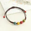 Joyería de Cerámica de Jingdezhen para Mujer, Simple y Versátil, Estilo Étnico Retro, Pulsera Tejida a Mano, Pulsera de Cuentas, Suministro al por Mayor
