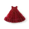 Direto da fábrica fonte: Vestido de princesa 2026, saia bufante de outono, roupa de Ano Novo, conjunto de colete estilo Chanel pequeno feito de fábrica, novo design de tutu