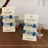 Pinza para el pelo coreana Ins nueva, redonda, con cuentas rojas y pedrería, flor transparente, dulce y a la moda, pinza para flequillo, pinza lateral, accesorios para el cabello