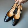 Sandalias Planas de Piel Genuina para Mujer con Punta Cerrada