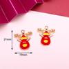 Serie Navideña 2 Aleación Gota de Aceite DIY Accesorios de Joyería Vacaciones Papá Noel Bastón Alce Regalo Colgante
