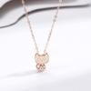 Colar Elaine S925 Kitty Banhado a Prata Esterlina com Cravação de Diamante Feminino Versátil Desenho Animado Nicho Moda Estilo Coreano Corrente de Clavícula Distinta