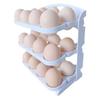 Caja de Huevos Plegable Transfronteriza Estante de Almacenamiento para Puerta Lateral de Refrigerador Cocina Especial Porta Huevos Diseño Totalmente Plegable Refrigerador Doméstico