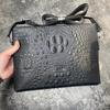 Bolso de Mano para Hombre, Nuevo Bolso de Mano de Cuero de Marca de Moda, Bolso tipo sobre, Bolso de Mano de Gran Capacidad, Bolso Cruzado de Negocios de Piel Genuina para Hombre