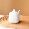 Pote de Tempero de Cerâmica Japonês Simples Caixa Garrafa Pote de Tempero Caixa Garrafa Pote de Sal Pote de Óleo Pote de Pimenta Pote de Vinagre Pote de Tempero
