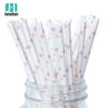 Fondo blanco estrella rosa de cinco puntas pajilla de papel creativa pajilla para fiesta de bodas desechable biodegradable pajilla de papel Kraft