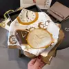 Bufanda Cuadrada de Seda Impresa con Estampado Estético Zhongying Chal de Gama Alta Bufanda para el Cuello con Protección Solar Bufanda Cuadrada Pequeña Pañuelo para la Cabeza Bufanda para Mujer