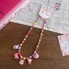 Novo Colar de Miçangas de Resina com Boneca Princesa Desenho Animado Fofo Moda Infantil Pingente Colorido de Miçangas Versátil Joia