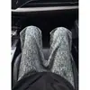 Cleanfit Retrô Americano Jeans Jacquard com Estampa Completa Alfabeto Calças Masculinas Emagrecedoras Retas Micro Machete
