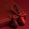 Colgante Lanyard Cadena Mantra de Seis Sílabas de Cinabrio Arena Oro Púrpura para Hombres y Mujeres Colgante Personalizado Regalo de Buena Suerte para el Año de Nacimiento