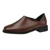Sapatos Quadrados de Couro Estilo Moda de Nicho, Modelo Versátil para Todas as Estações Início da Primavera 2025, Sola Macia, Confortáveis, Versáteis para Uso Externo