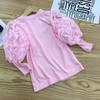 Camiseta Básica de Manga Abullonada para Niña Nueva Colección Primavera-Otoño 2026 Camiseta Elegante de Manga Larga para Niños y Bebés Estilo Coreano