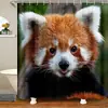 Cortina de ducha de tela para baño con pájaros y flores, decoración de grullas y viento estilo japonés, a prueba de humedad y protege la privacidad