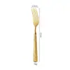 Juego de Cuchillo, Tenedor y Cuchara de Acero Inoxidable Estilo Occidental Retro con Relieve de Patrón de Trigo para Cruce de Fronteras, Cuchillo y Tenedor de Steak de Lujo para Hotel, Juego de Cubiertos Occidentales