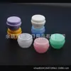 Frasco de crema morado 10g, frasco de hongo, frasco de crema facial rosa, frasco de ungüento amarillo 10ml, estuche de lápiz labial verde, frasco de mascarilla facial
