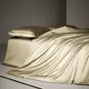 Juego de cuatro piezas de algodón egipcio de fibra larga de alta gama, 100% algodón puro, sábana de cama de lujo ligero, funda de edredón, ropa de cama