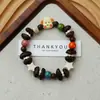 Pulsera de Grano de Café de Cerámica Jingdezhen, Refrescante y que no se decolora, Joyería de Alta Gama para Mujer, Accesorio Versátil de Nuevo Estilo Chino, Mayoreo