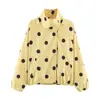 Roupas femininas transfronteiriças outono novo moda estilo europeu e americano jaqueta bomber casual solta poá 8372236