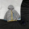 Cortavientos con Capucha para Niños Primavera Otoño Bebé Bloque de Color Cremallera Chaqueta Niños Pequeños Impermeable Casual Chaqueta Superior para Exteriores